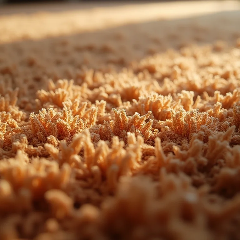 Detalhe da textura de um tapete marrom