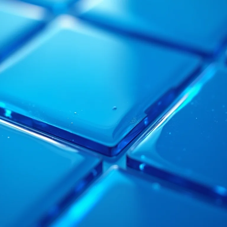 Detalhe da textura e cor de uma telha de policarbonato compacta azul