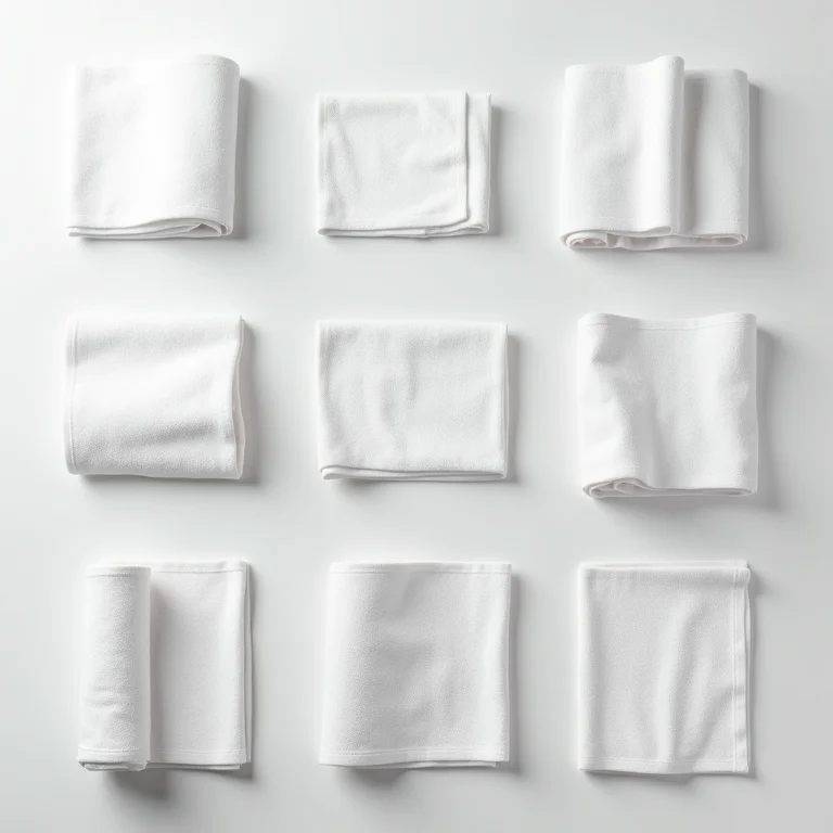 Diferentes tipos de dobras de toalha para otimizar espaço