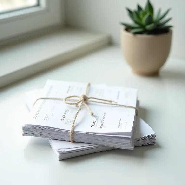 Documentos de viagem organizados