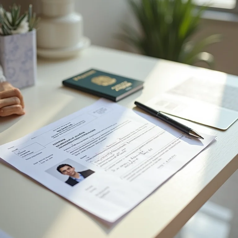 Documentos necessários para carteira de estudante em flat lay