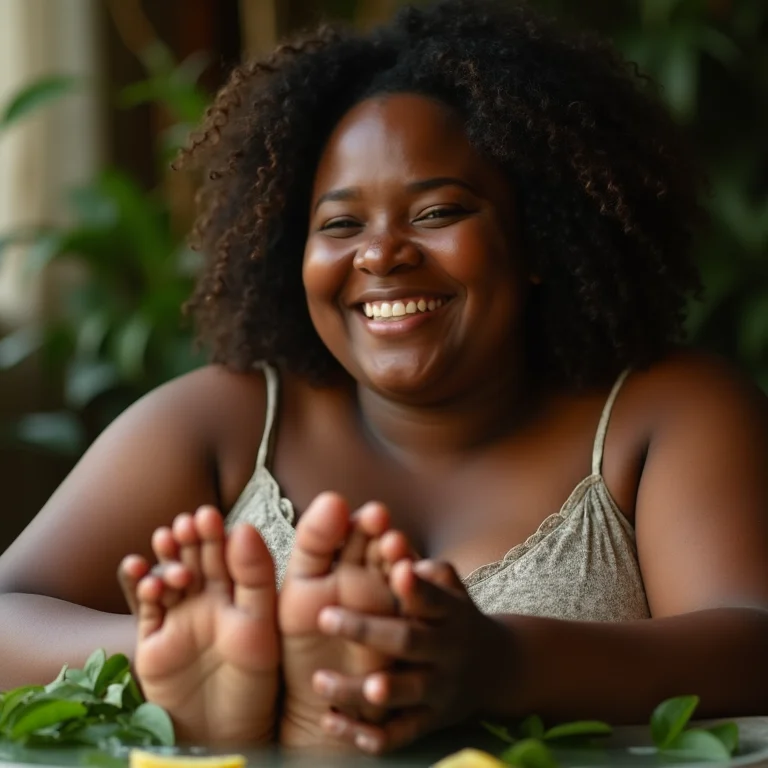 Escalda-pés relaxante com erva cidreira