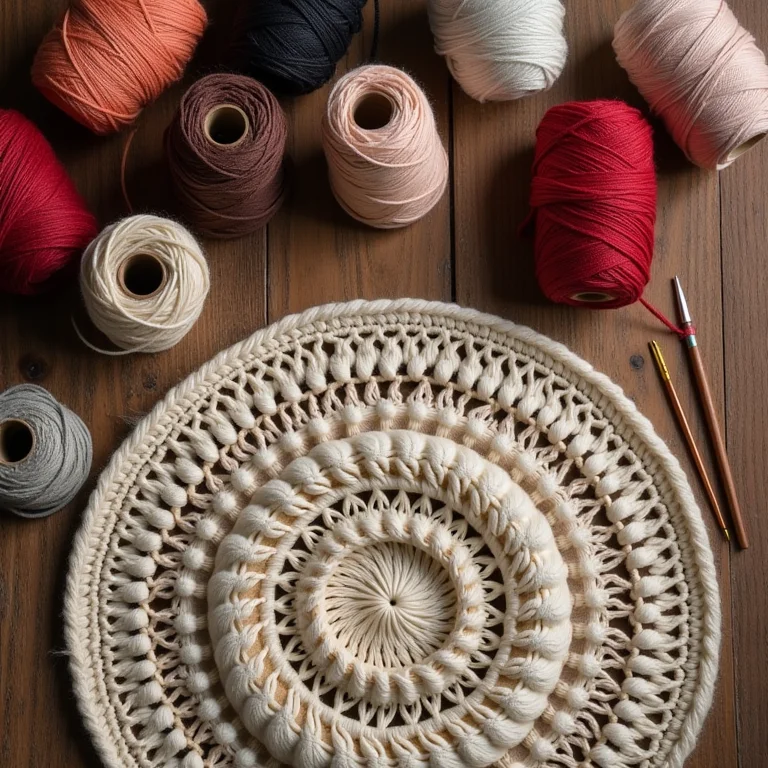 Escolhendo o material para um tapete de crochê