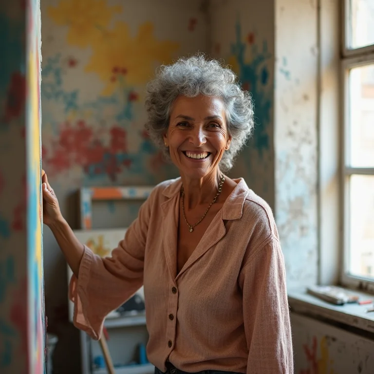 Especialista mostrando parede pintada com tinta caseira.