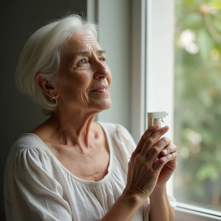 Especialista testando o aroma de desinfetante caseiro