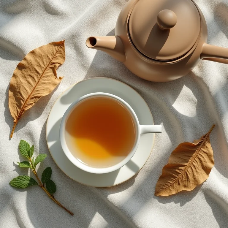 Espinheira santa e ingredientes para chá digestivo