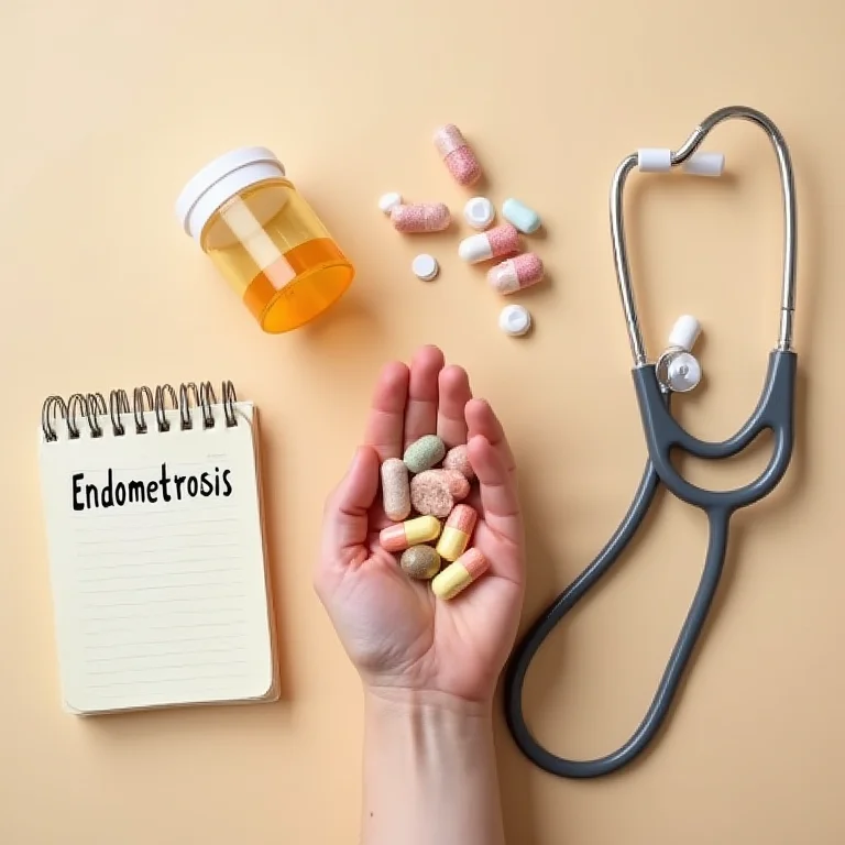 Exames e medicamentos para diagnóstico e tratamento de endometriose.