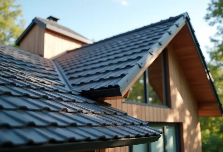 Fachada moderna com telha termoacústica