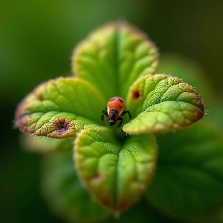 Folhas de Diascia com sinais de pragas e doenças.