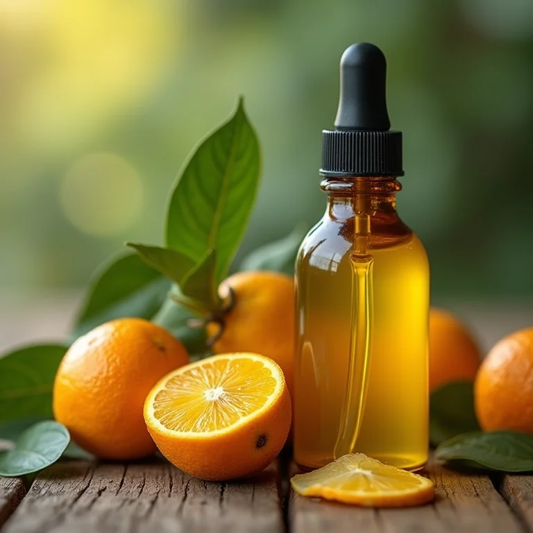 Frutas e óleo essencial de bergamota