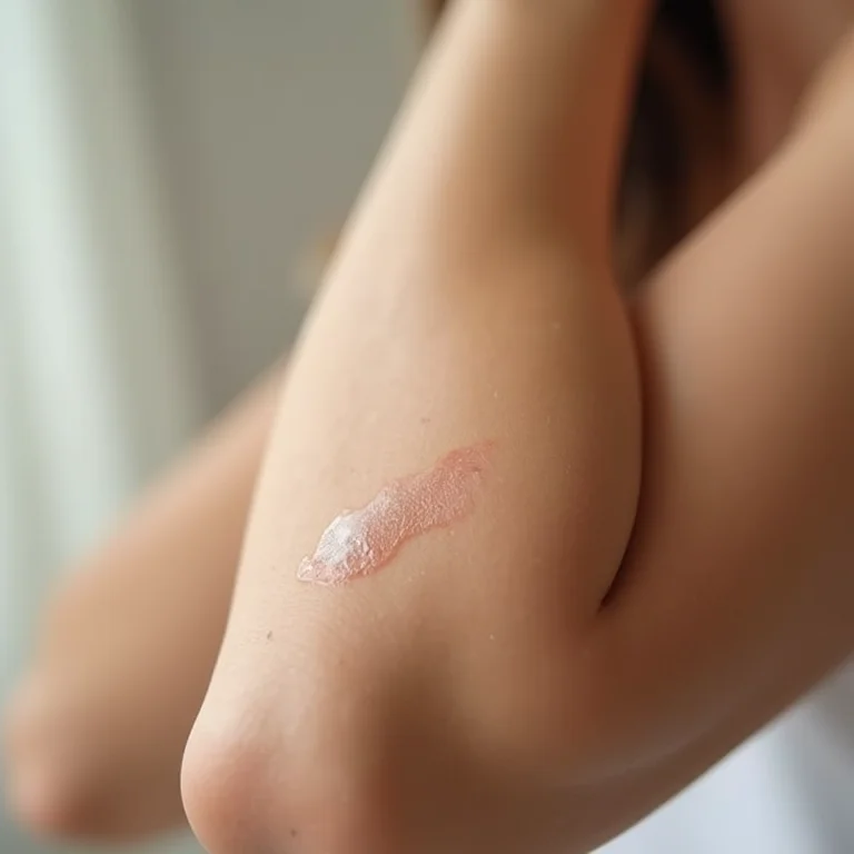 Glicerina acalmando irritações na pele.