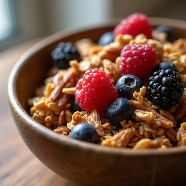Granola caseira com linhaça para a saúde do coração