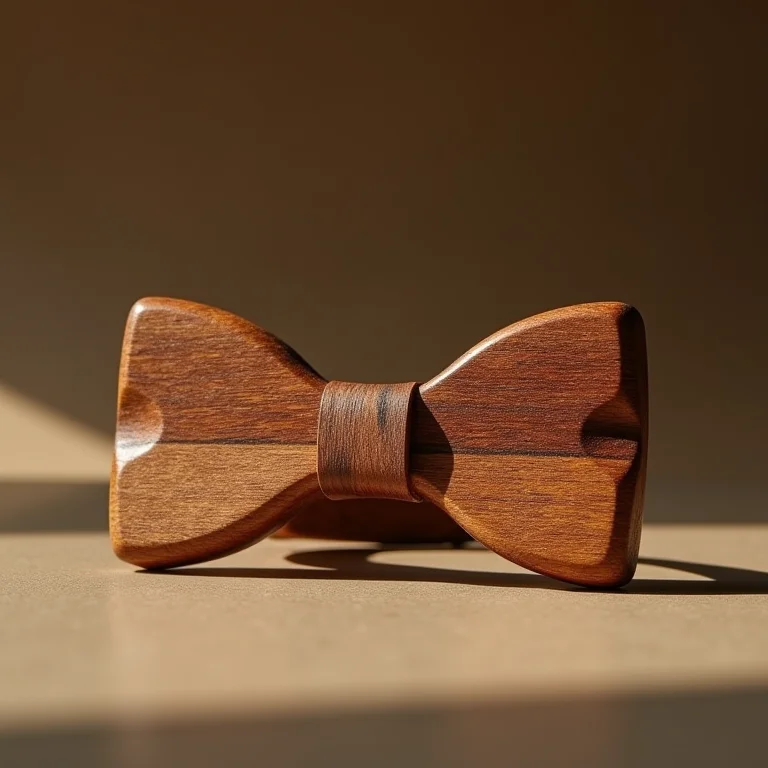 Gravata borboleta de madeira artesanal