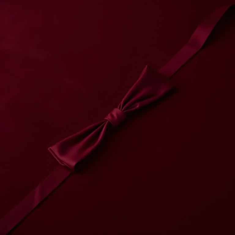 Gravata borboleta de seda bordô