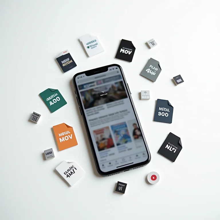 Ícones de formatos de arquivo digital compatíveis com o Reels.