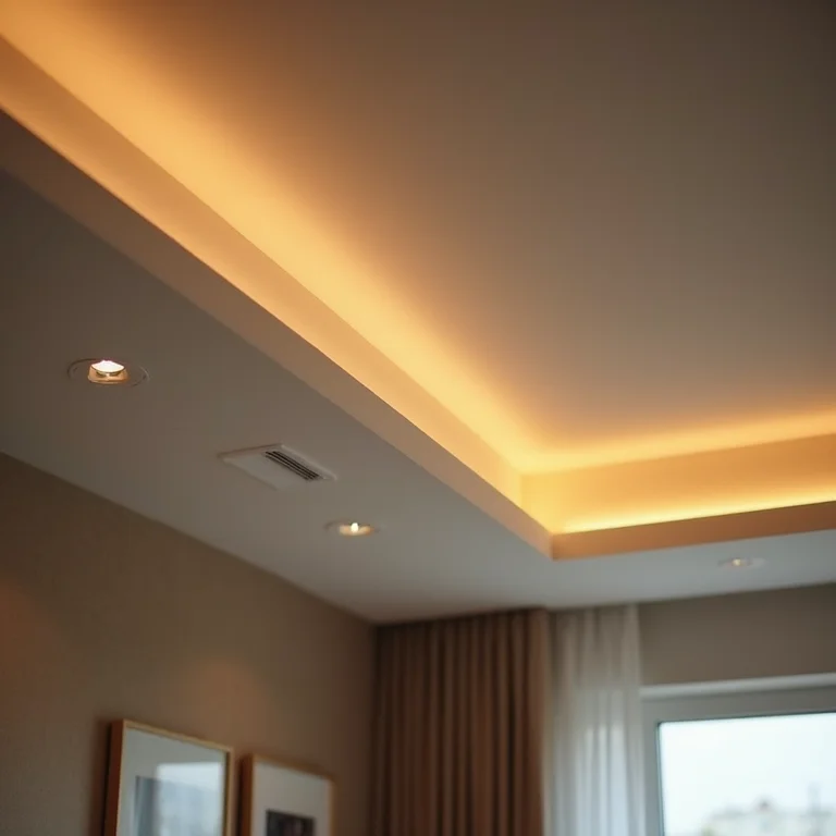 Iluminação de teto com fita de LED