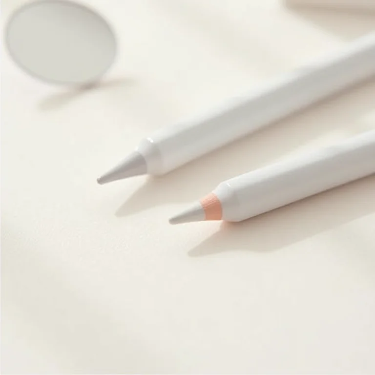 Iluminação do olhar com delineador branco