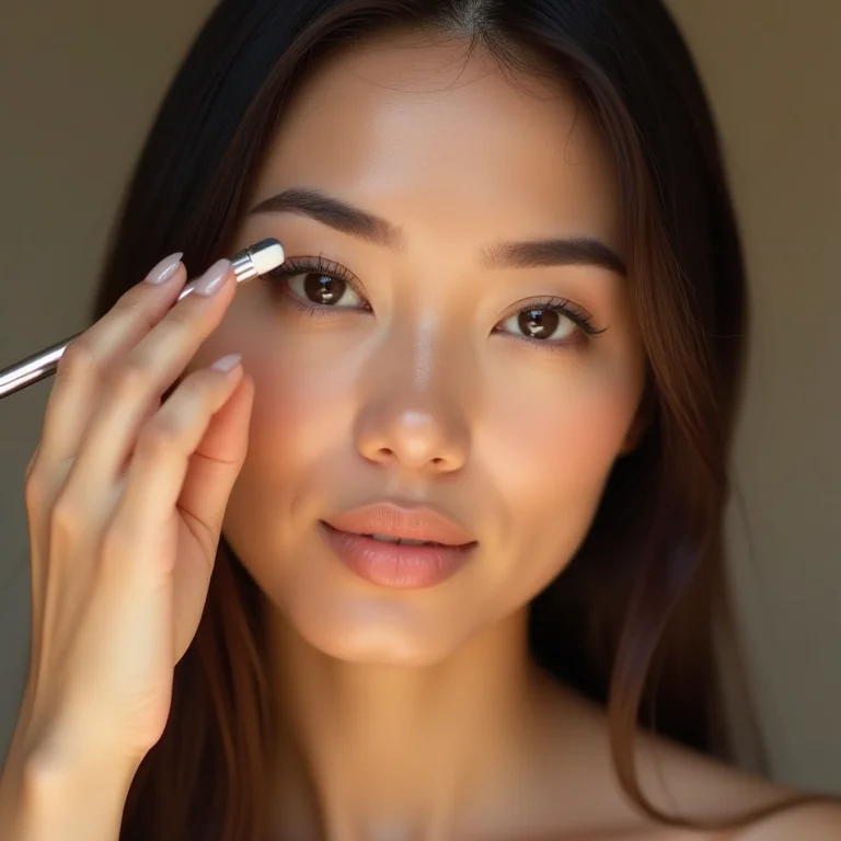 Iluminador no arco da sobrancelha