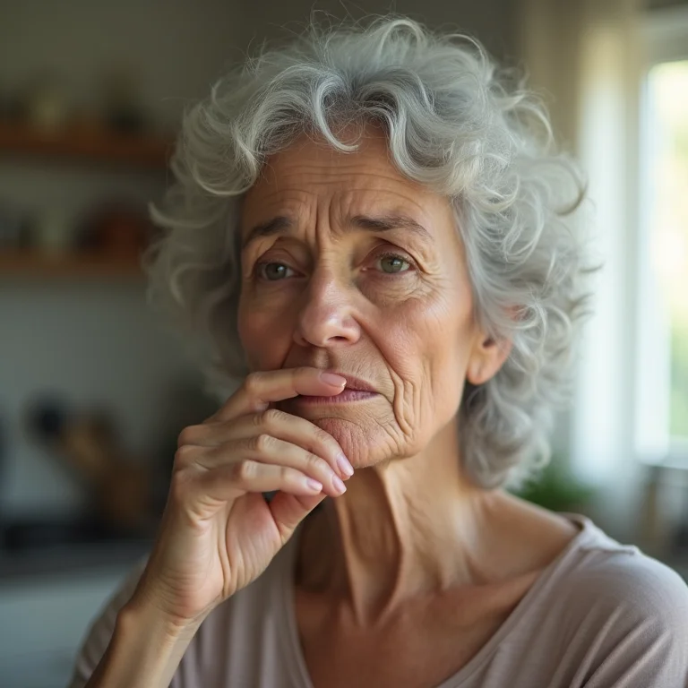 Inchaço nos lábios: reação alérgica ao amendoim.