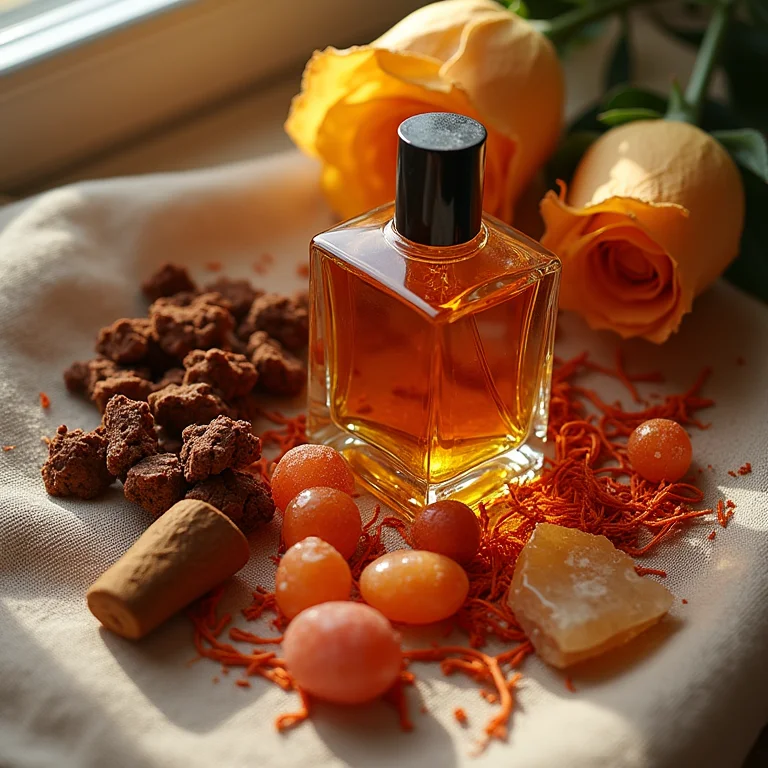 Ingredientes exóticos de perfumes árabes.