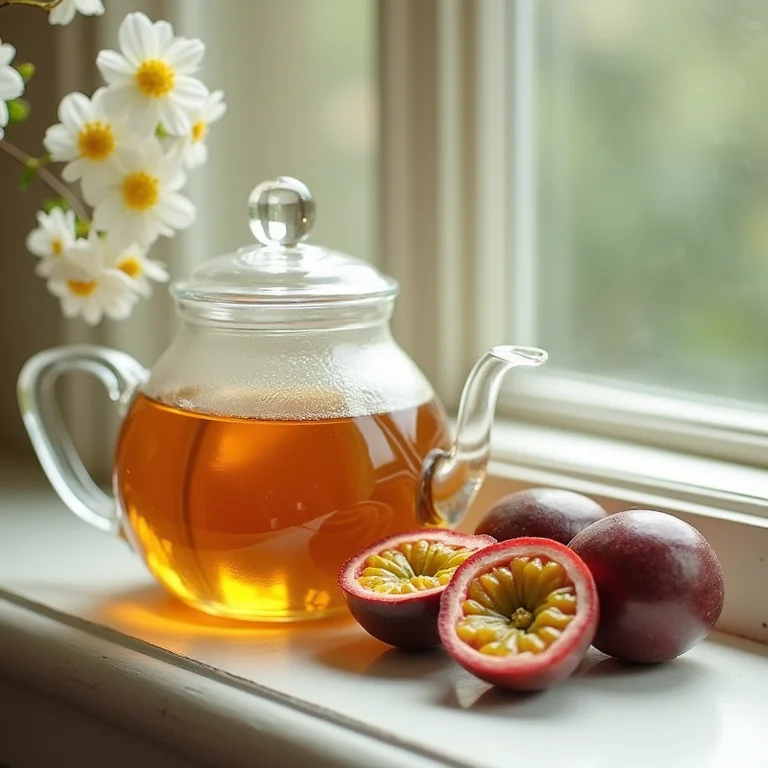 Ingredientes frescos para preparar chá de jasmim com maracujá