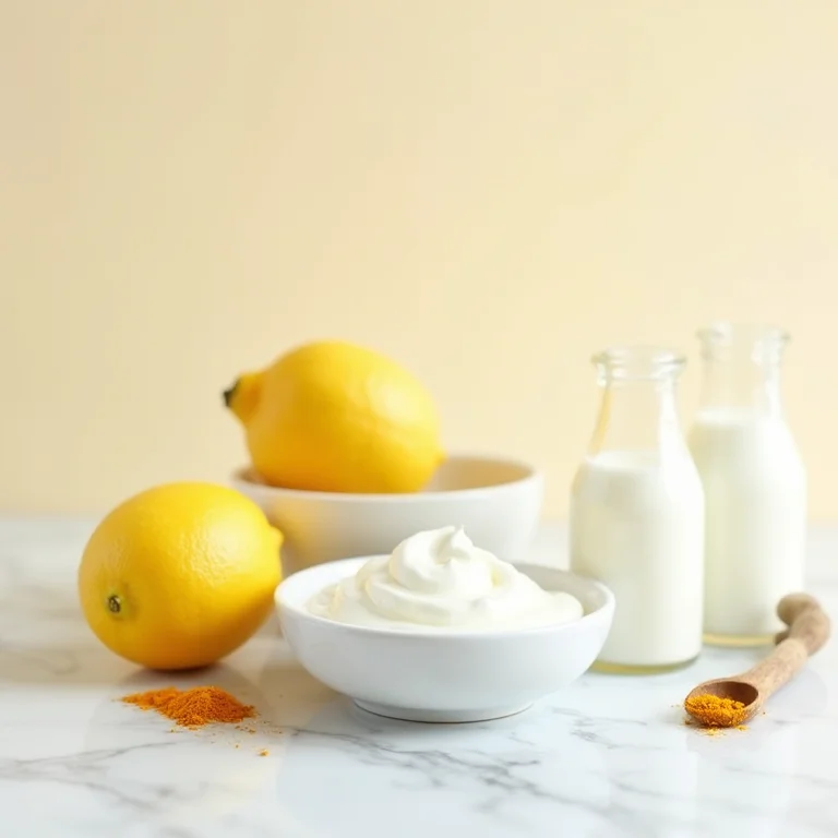 Ingredientes para máscara facial caseira para clarear a pele