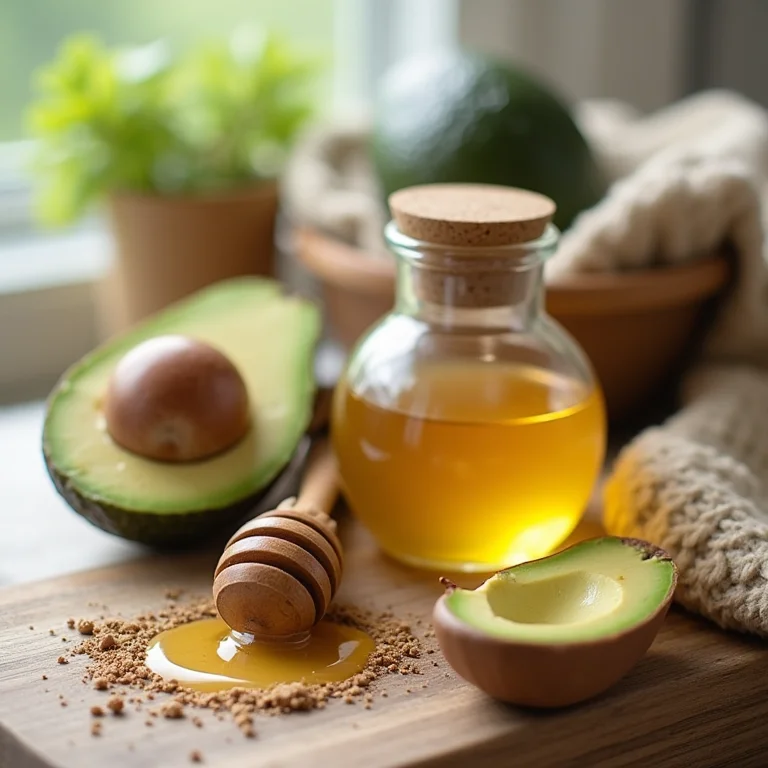 Ingredientes para máscara facial caseira para pele seca