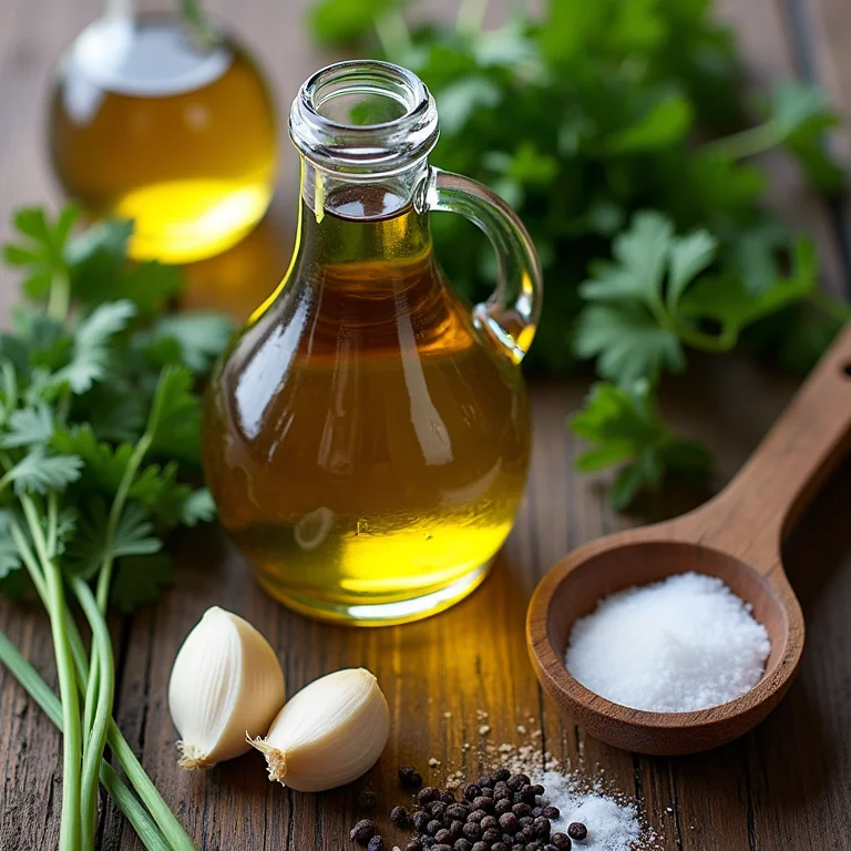 Ingredientes para vinagrete caseiro