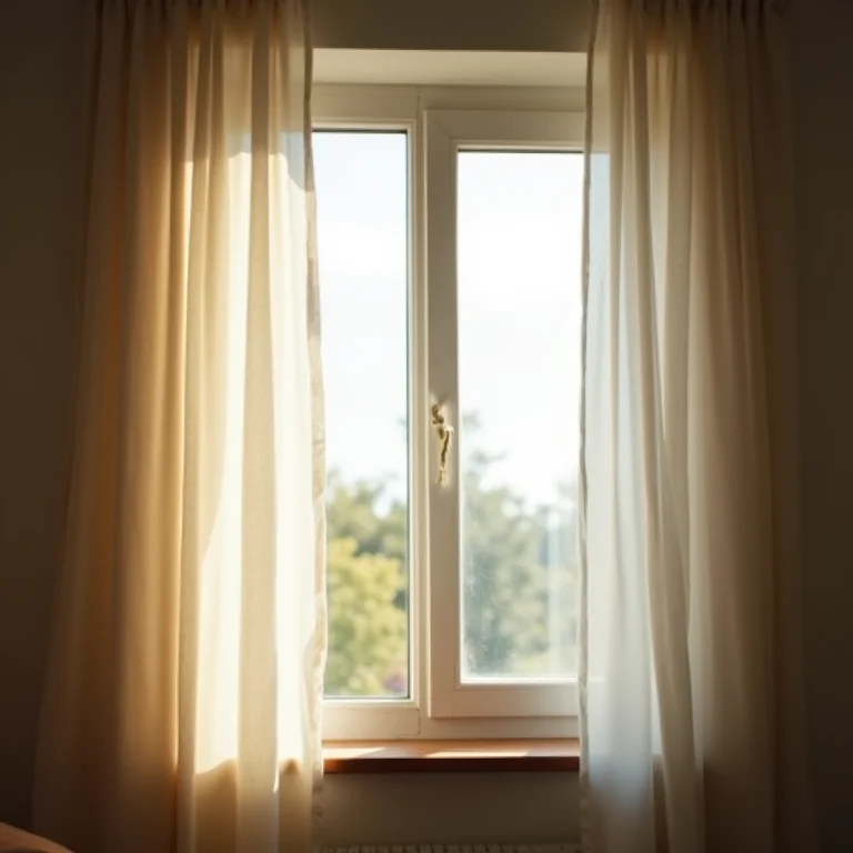 Janela aberta com boa ventilação