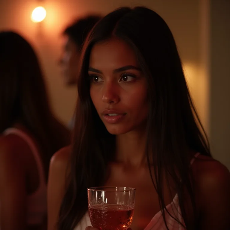 Jovem recusando bebida alcoólica.