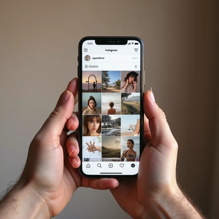 Layout organizado de um feed do Instagram.
