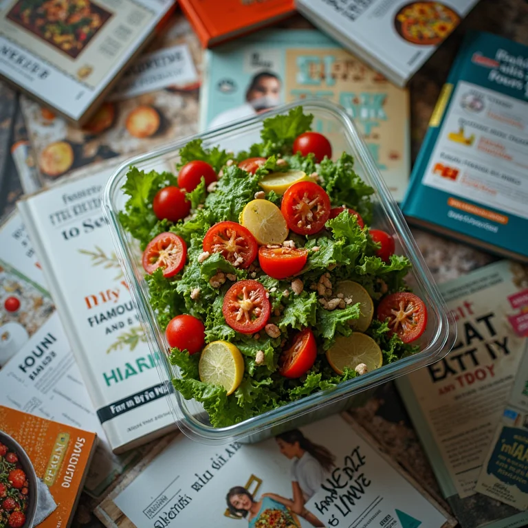 Livros de dietas da moda e salada sem graça