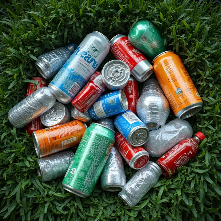 Lixo coletado durante o plogging em close