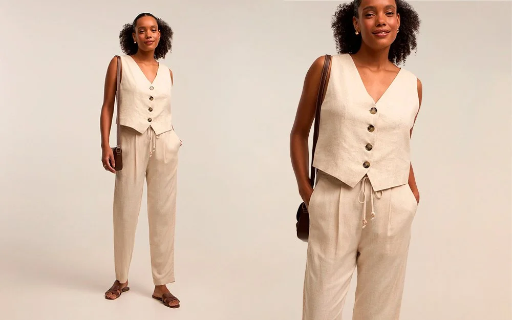 como usar calca alfaiataria bege - referência 3