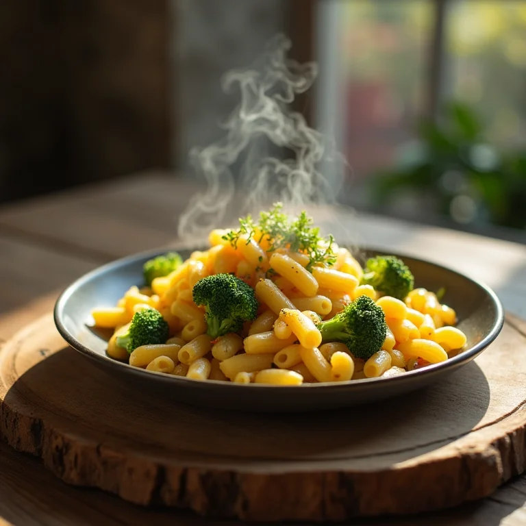 Macarrão alho e óleo com brócolis apetitoso