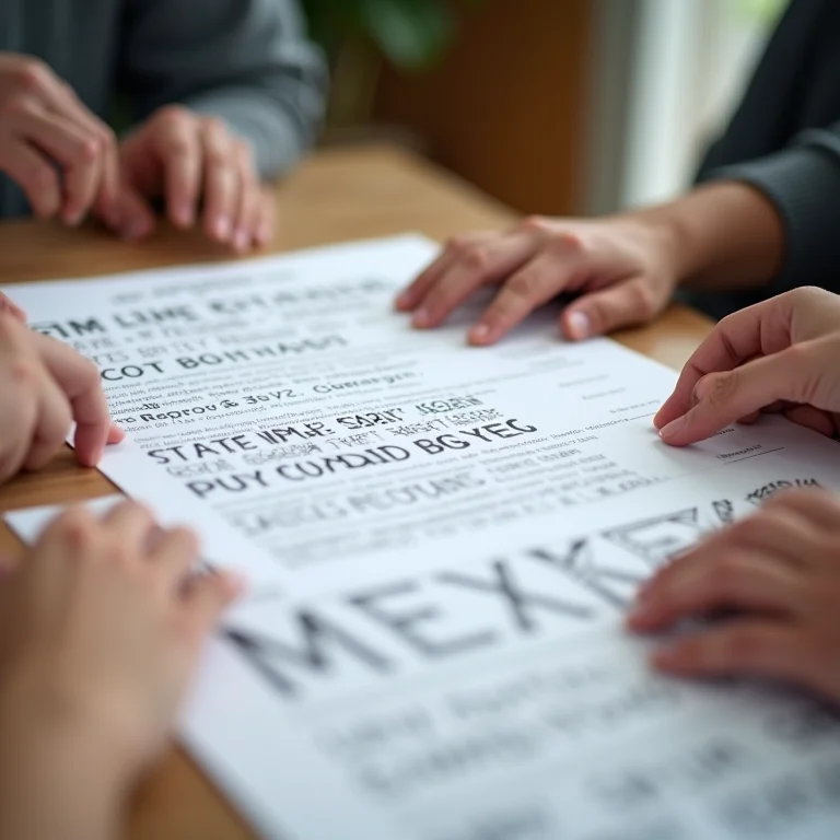 Mãos de diferentes etnias ajustando o tamanho de fontes impressas