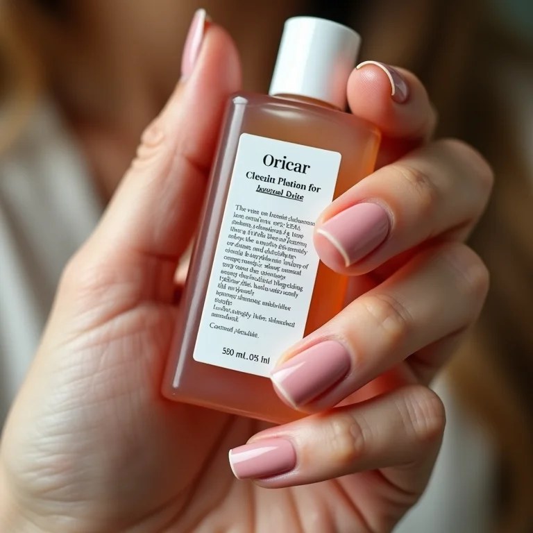 Mãos de uma mulher segurando um rótulo de produto, representando a leitura atenta de rótulos.