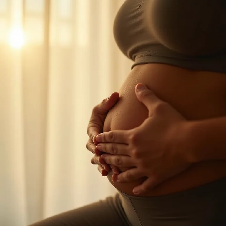 Mãos em respiração diafragmática para controle da ansiedade