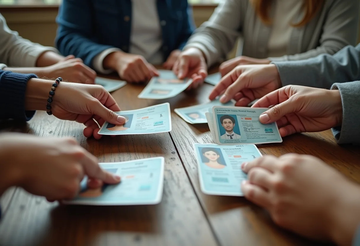 Carteira de motorista em 2025: o guia de custos que você precisa ler Mãos segurando carteiras de motorista em círculo