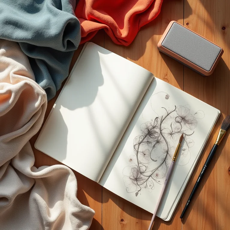 Materiais de arte e música para estimular a criatividade