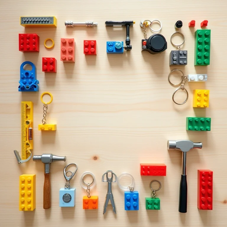 Materiais necessários para porta chaves de Lego
