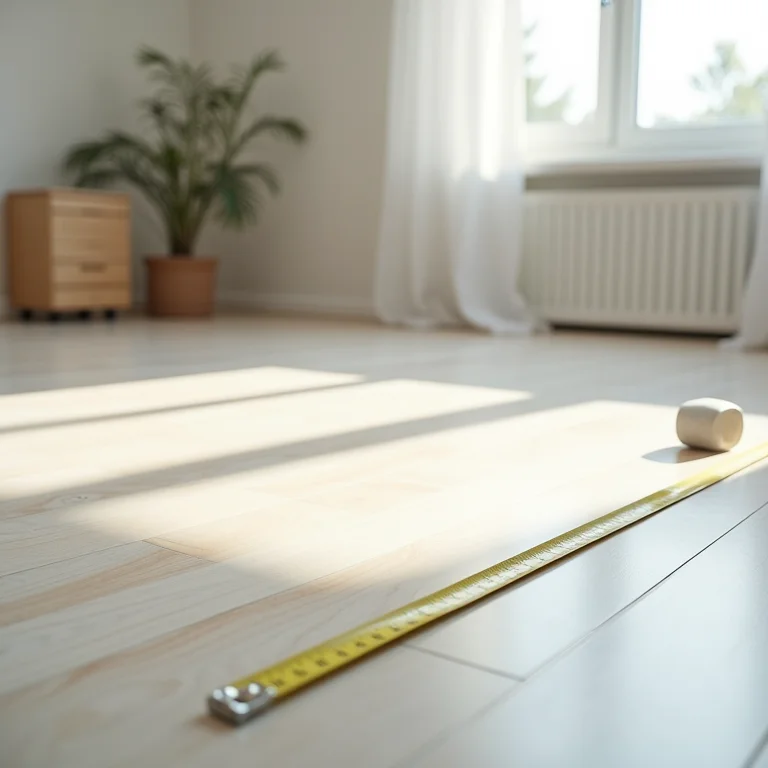 Medição do perímetro do quarto para instalação de fita de LED