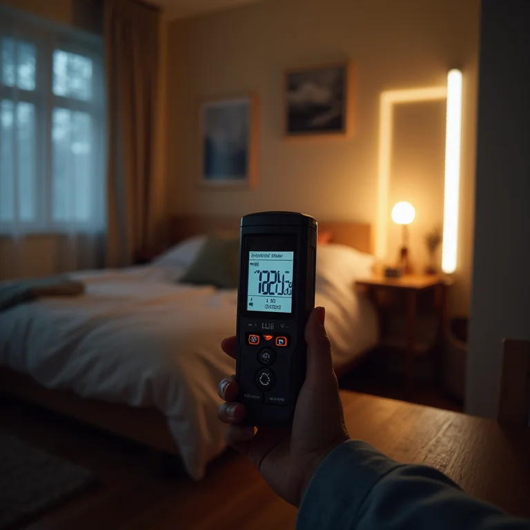 Medindo a intensidade da luz da fita de LED no quarto