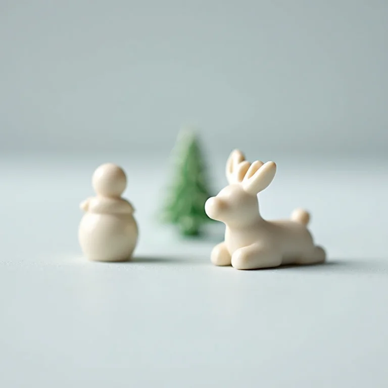 Miniaturas de resina para globo de neve artesanal