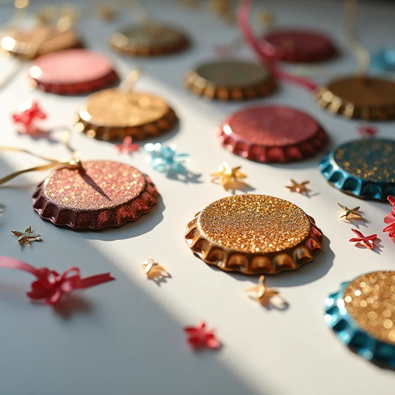 Móbiles temáticos de tampinhas para decoração de festas