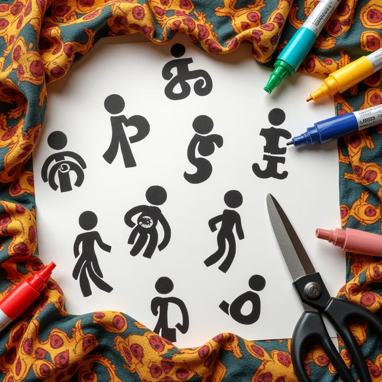 Moldes impressos de símbolos da cultura afro-brasileira para artesanato