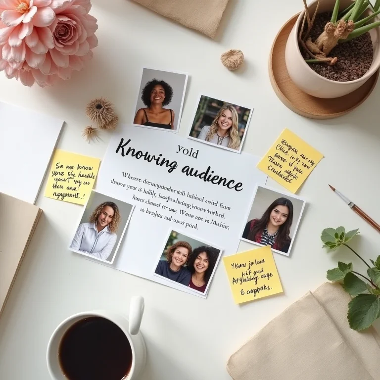 Mood board para definir público-alvo de artesanato no Instagram.