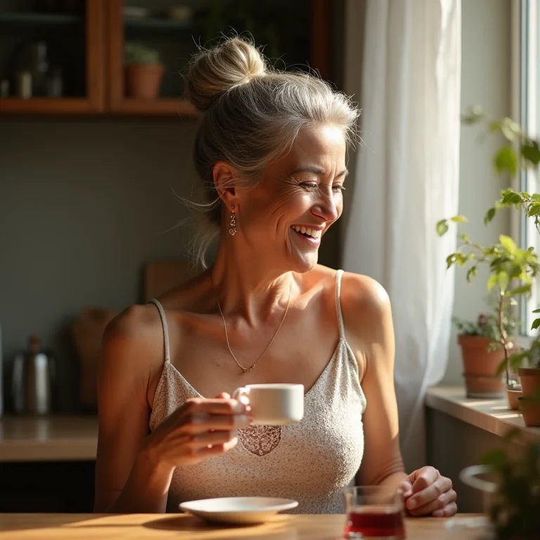 Mulher asiático-brasileira preparando chá de rosas.