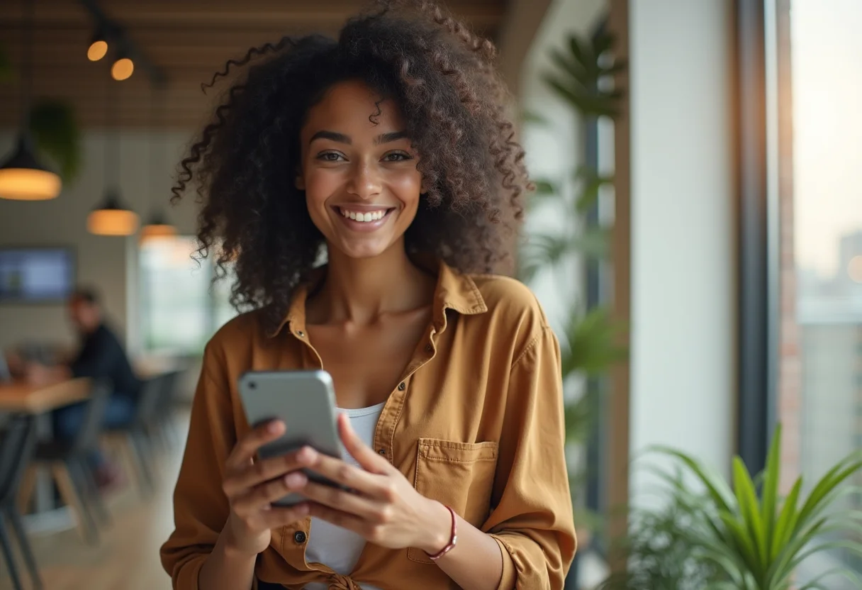 Reels Perfeitos: Descubra o formato de vídeo ideal AGORA! Mulher confiante criando conteúdo de vídeo para redes sociais.