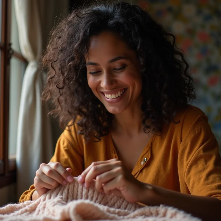 Mulher morena demonstrando ponto atrás